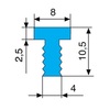 T-Profiel silicone volrubber 40 transparant 1838 L=25m